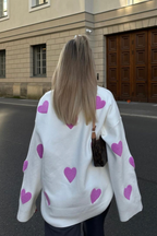 Jersey oversize de punto con corazones - Barissa