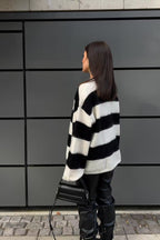 Jersey oversize mujer cuello redondo hombros caídos - Hanna