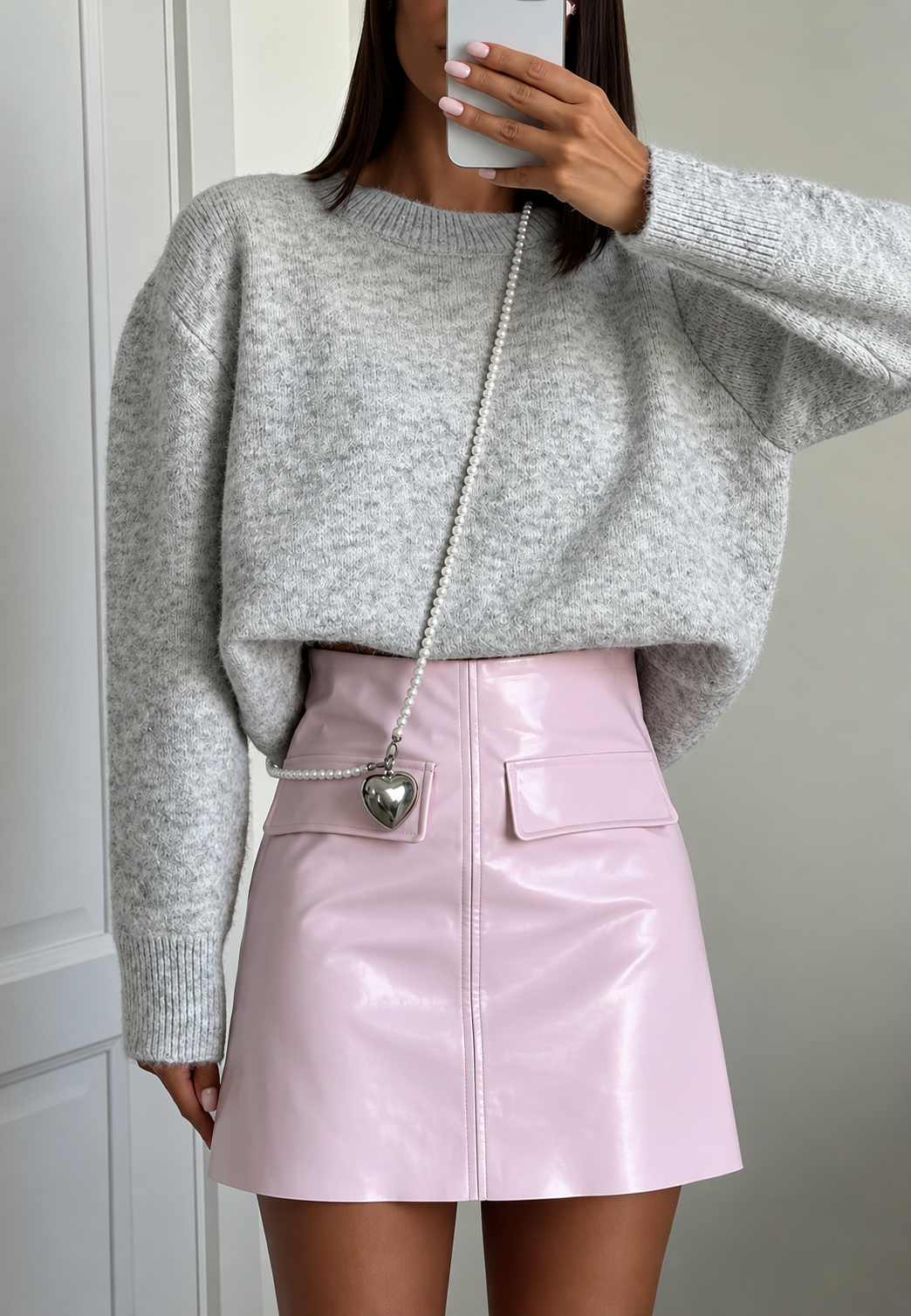 Jersey oversize mujer punto esponjoso cuello redondo - Agneta