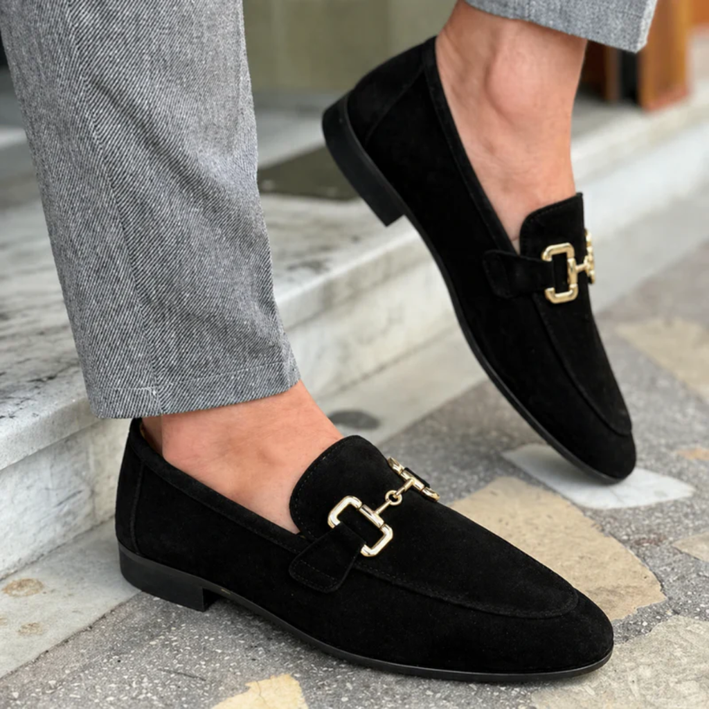 Mocasines hombre hebilla metálica diseño clásico - René