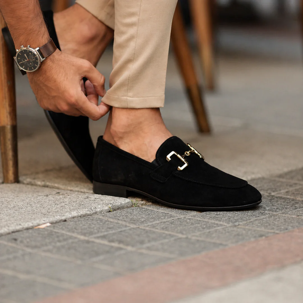 Mocasines hombre hebilla metálica diseño clásico - René
