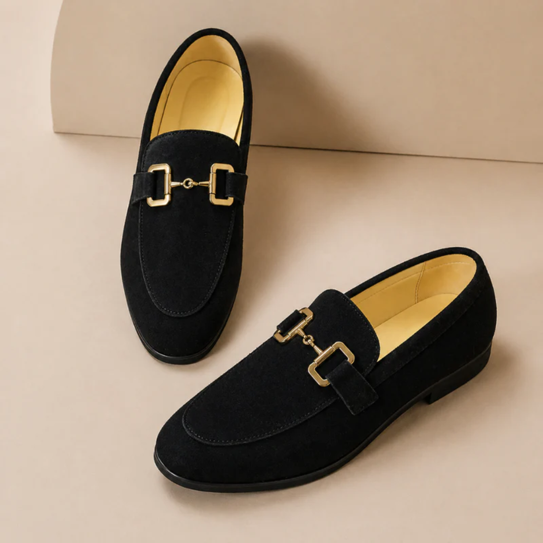 Mocasines hombre hebilla metálica diseño clásico - René