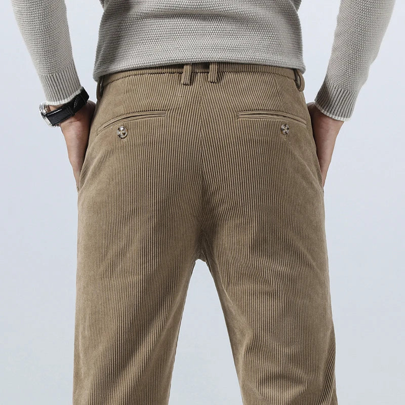 Pantalón de pana hombre pinzas bolsillos laterales - Corvin