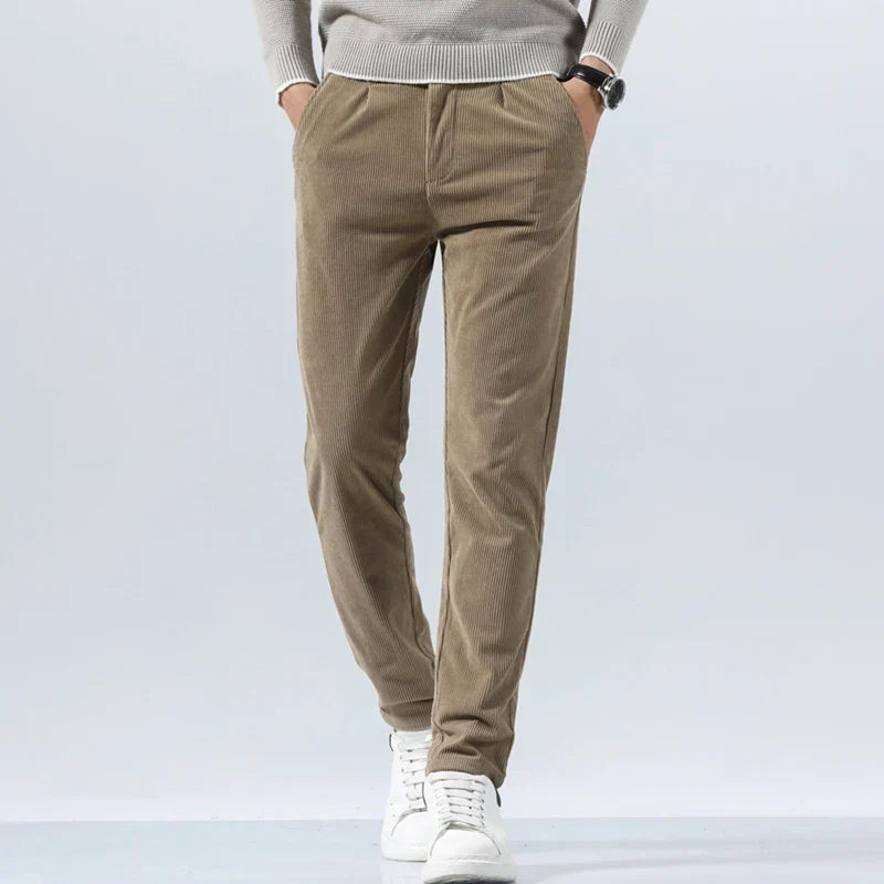 Pantalón de pana hombre pinzas bolsillos laterales - Corvin