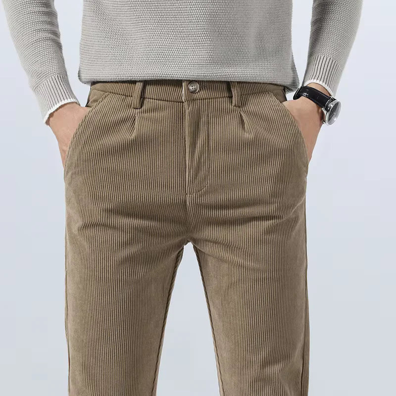 Pantalón de pana hombre pinzas bolsillos laterales - Corvin