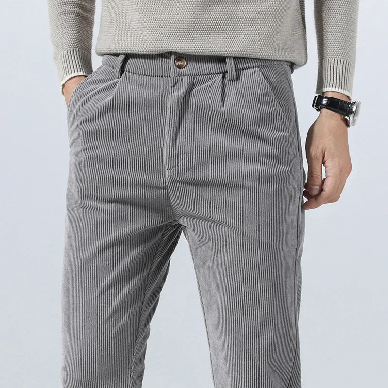 Pantalón de pana hombre pinzas bolsillos laterales - Corvin