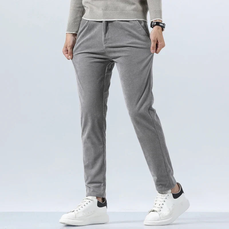 Pantalón de pana hombre pinzas bolsillos laterales - Corvin