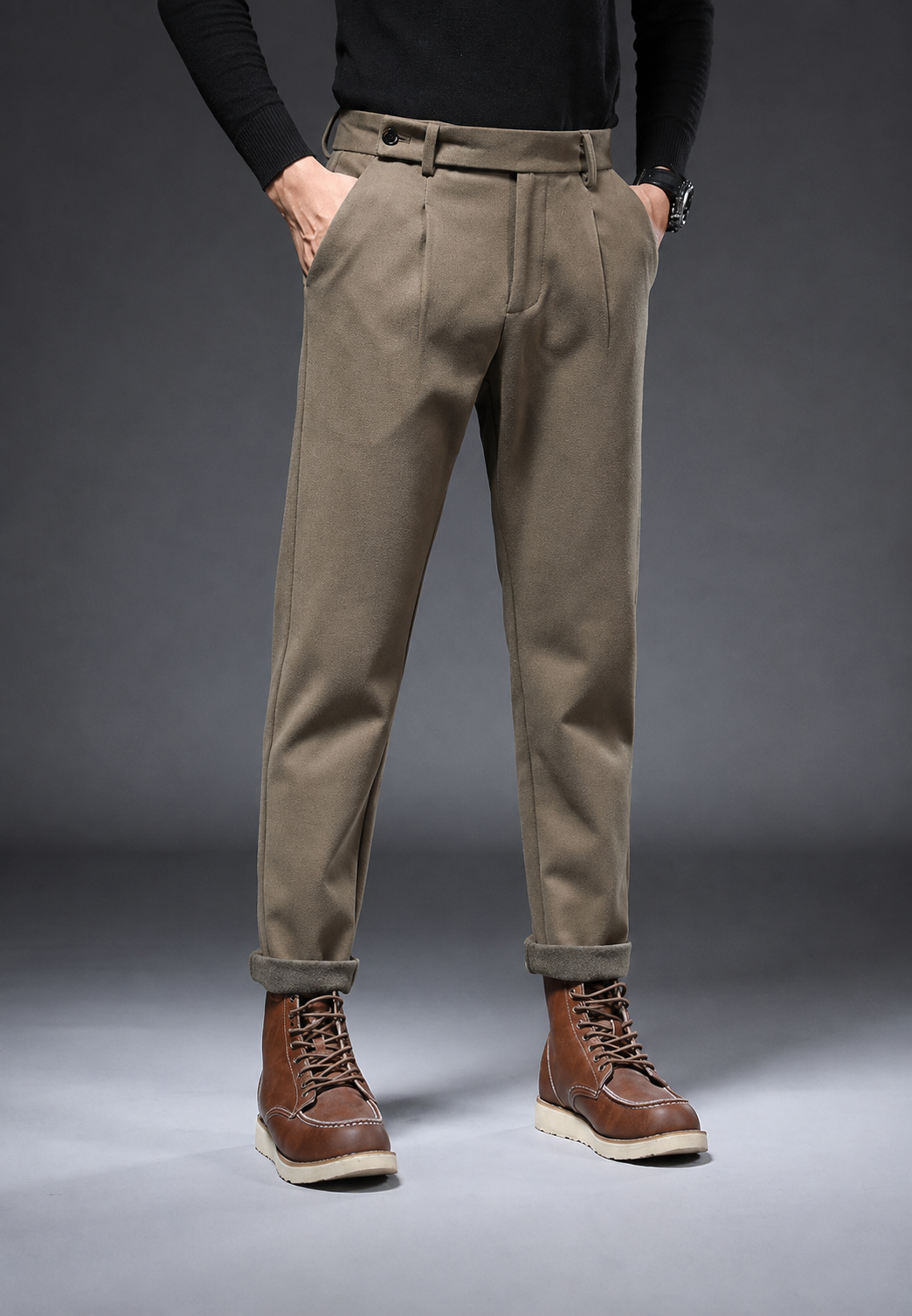 Pantalón casual de corte recto con pinzas - Viktor