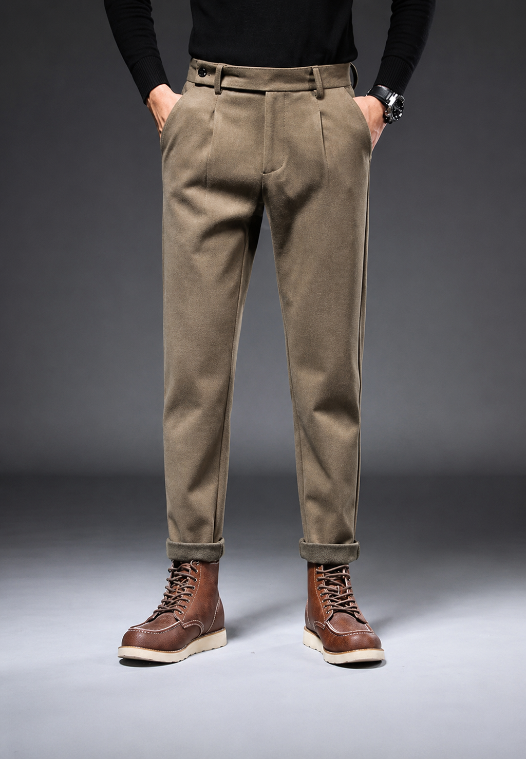 Pantalón casual de corte recto con pinzas - Viktor
