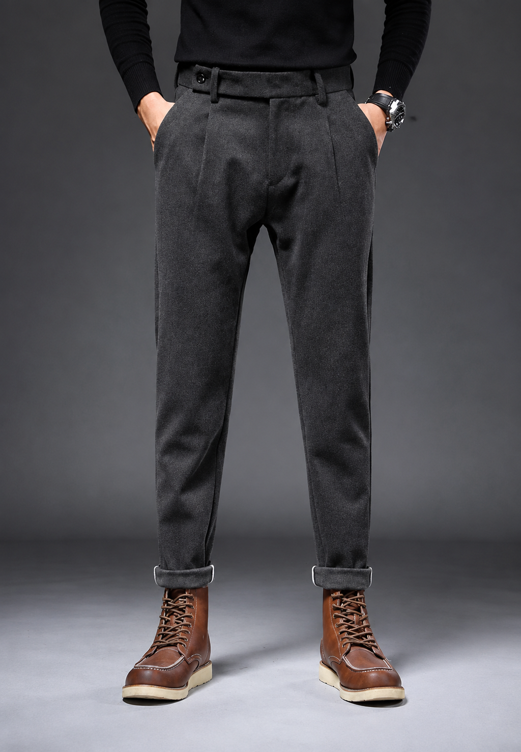 Pantalón casual de corte recto con pinzas - Viktor