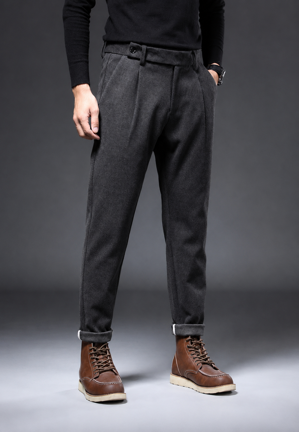 Pantalón casual de corte recto con pinzas - Viktor