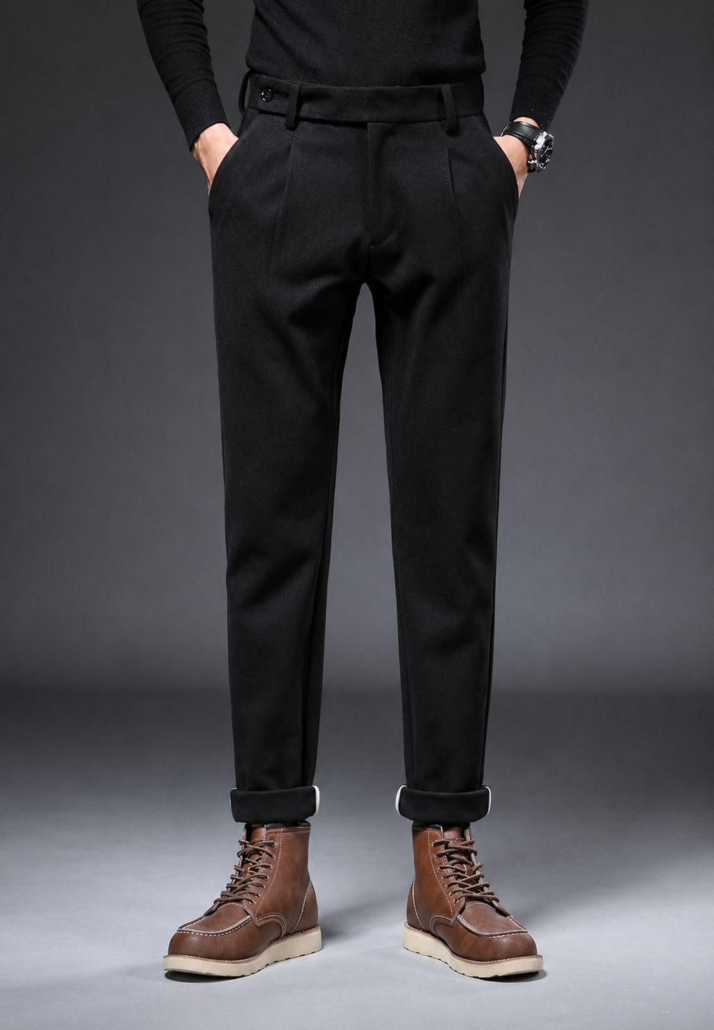 Pantalón casual de corte recto con pinzas - Viktor