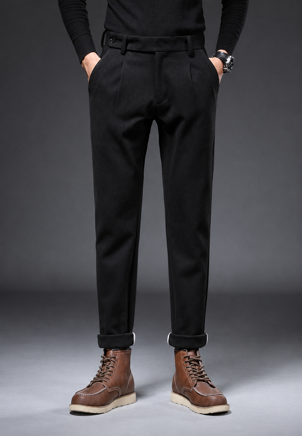 Pantalón casual de corte recto con pinzas - Viktor