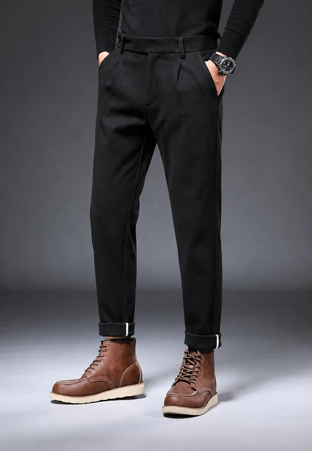 Pantalón casual de corte recto con pinzas - Viktor