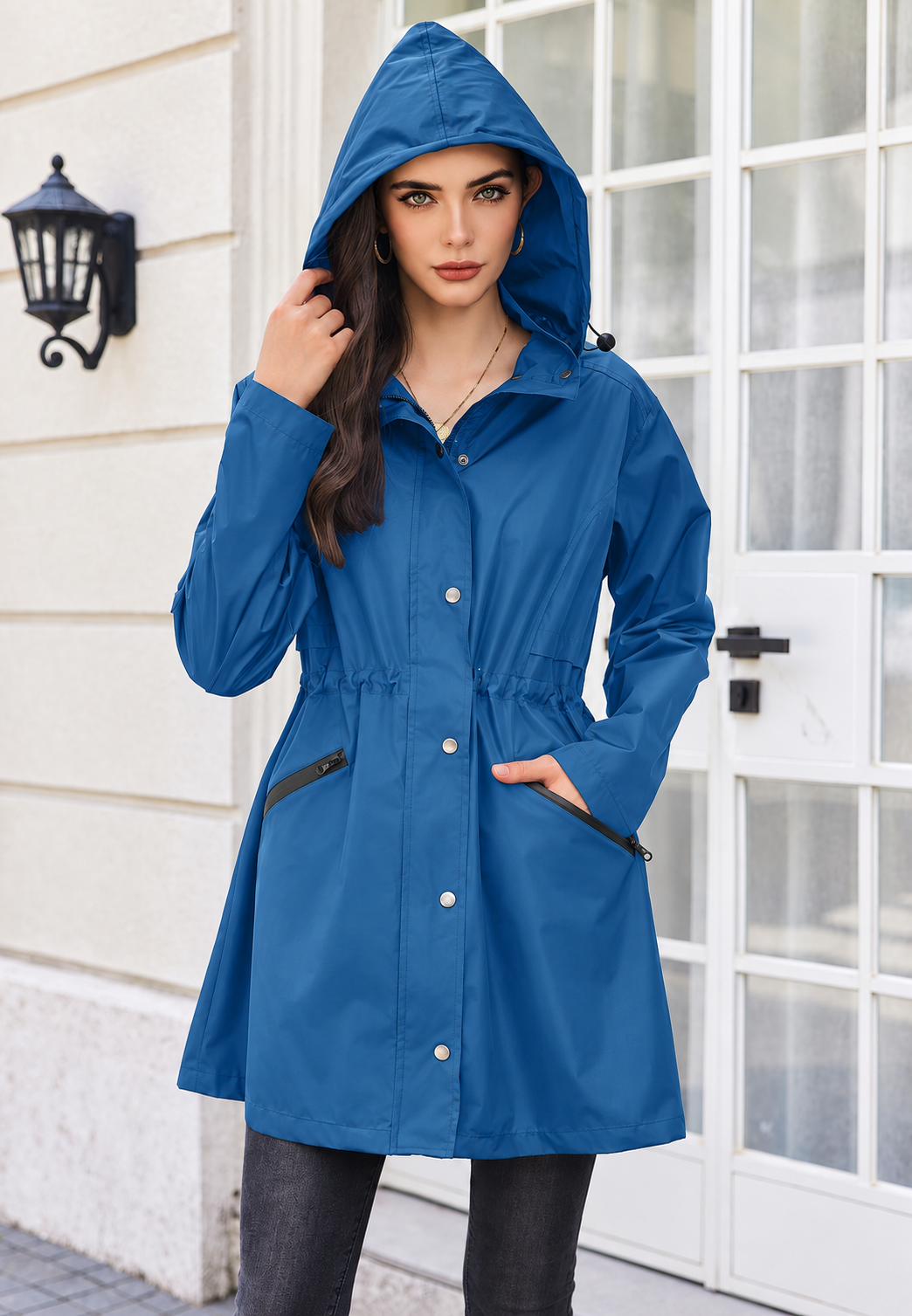Parka impermeable mujer capucha cintura ajustable - Vérane