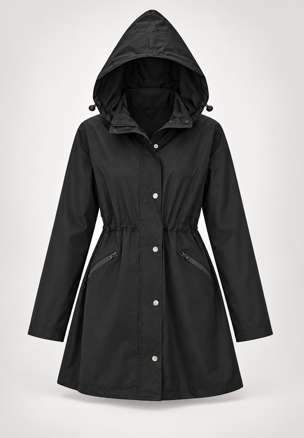 Parka impermeable mujer capucha cintura ajustable - Vérane