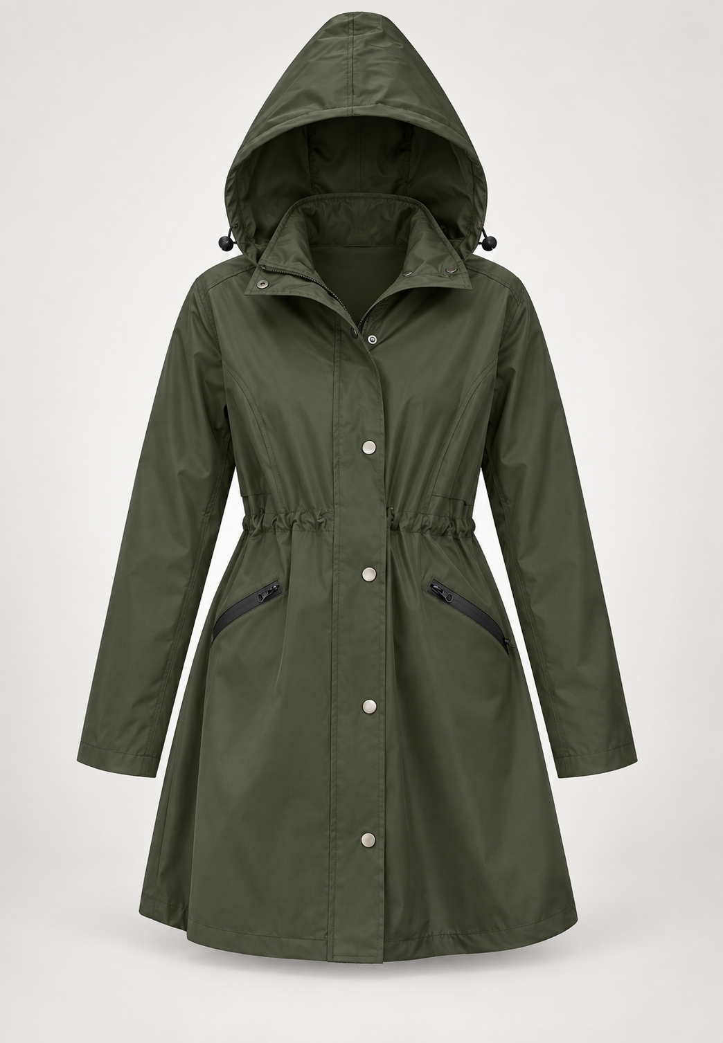 Parka impermeable mujer capucha cintura ajustable - Vérane