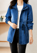 Parka vaquera mujer cintura ajustable bolsillos delanteros - Svea