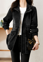 Parka vaquera mujer cintura ajustable bolsillos delanteros - Svea