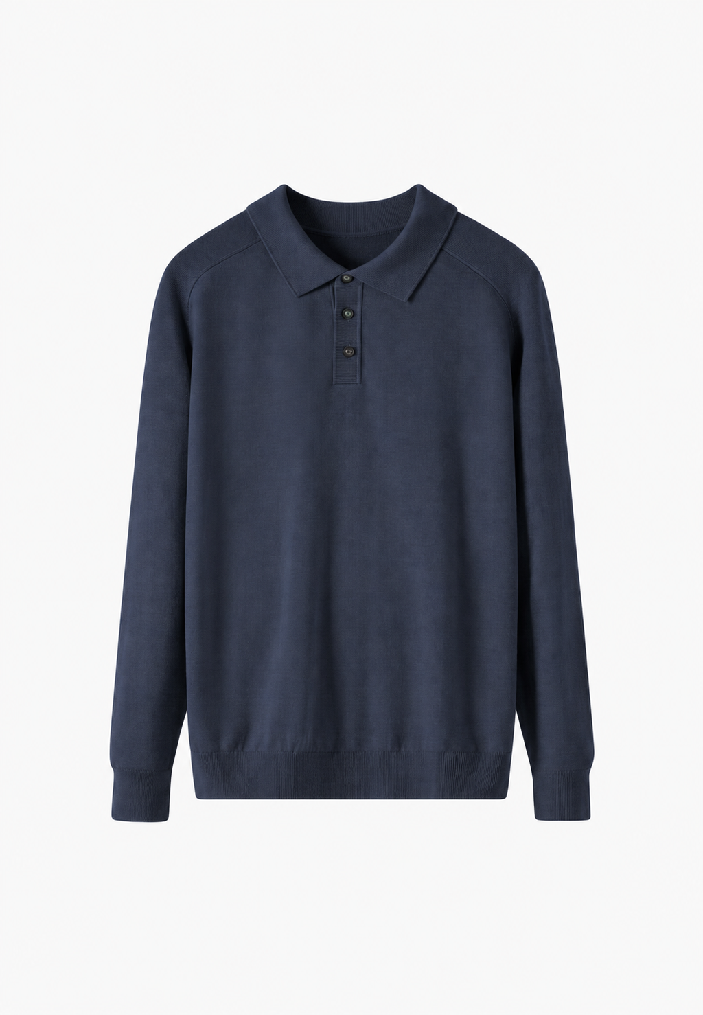 Polo de punto con mezcla de lana cuello abierto - Gaël