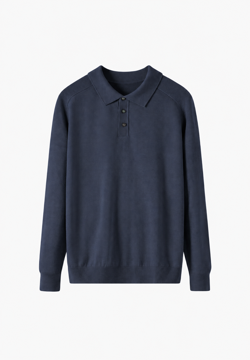 Polo de punto con mezcla de lana cuello abierto - Gaël
