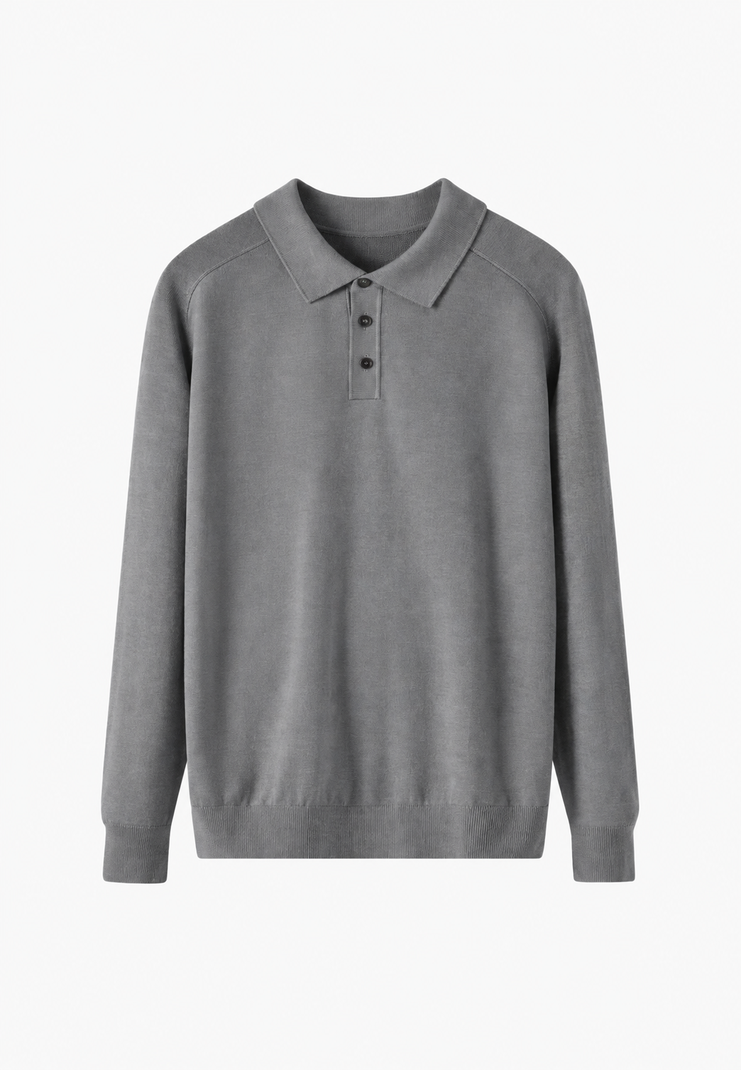 Polo de punto con mezcla de lana cuello abierto - Gaël