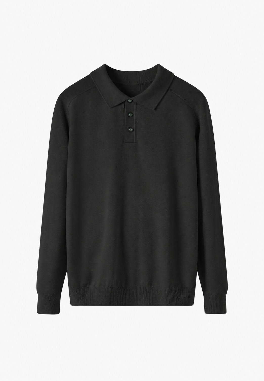 Polo de punto con mezcla de lana cuello abierto - Gaël