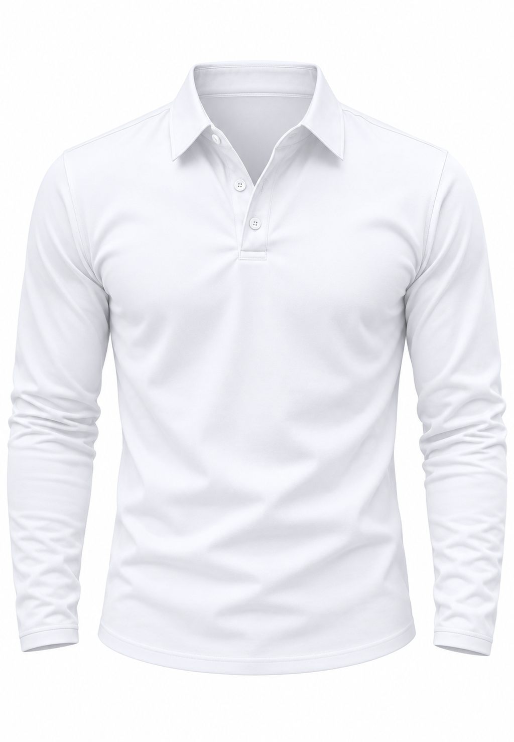Polo hombre manga larga cuello camisero botones - Breno
