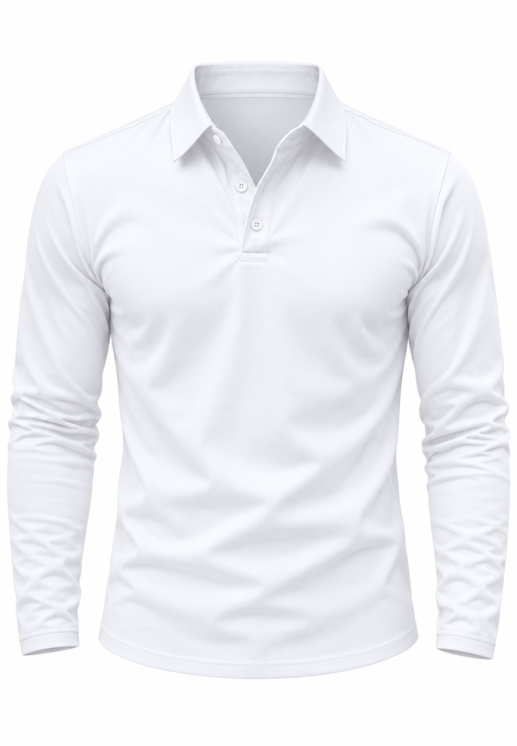 Polo hombre manga larga cuello camisero botones - Breno