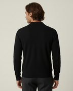 Polo hombre manga larga punto liso cuello abierto - Elian