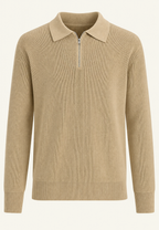 Jersey de punto con cuello polo y cremallera - Severin