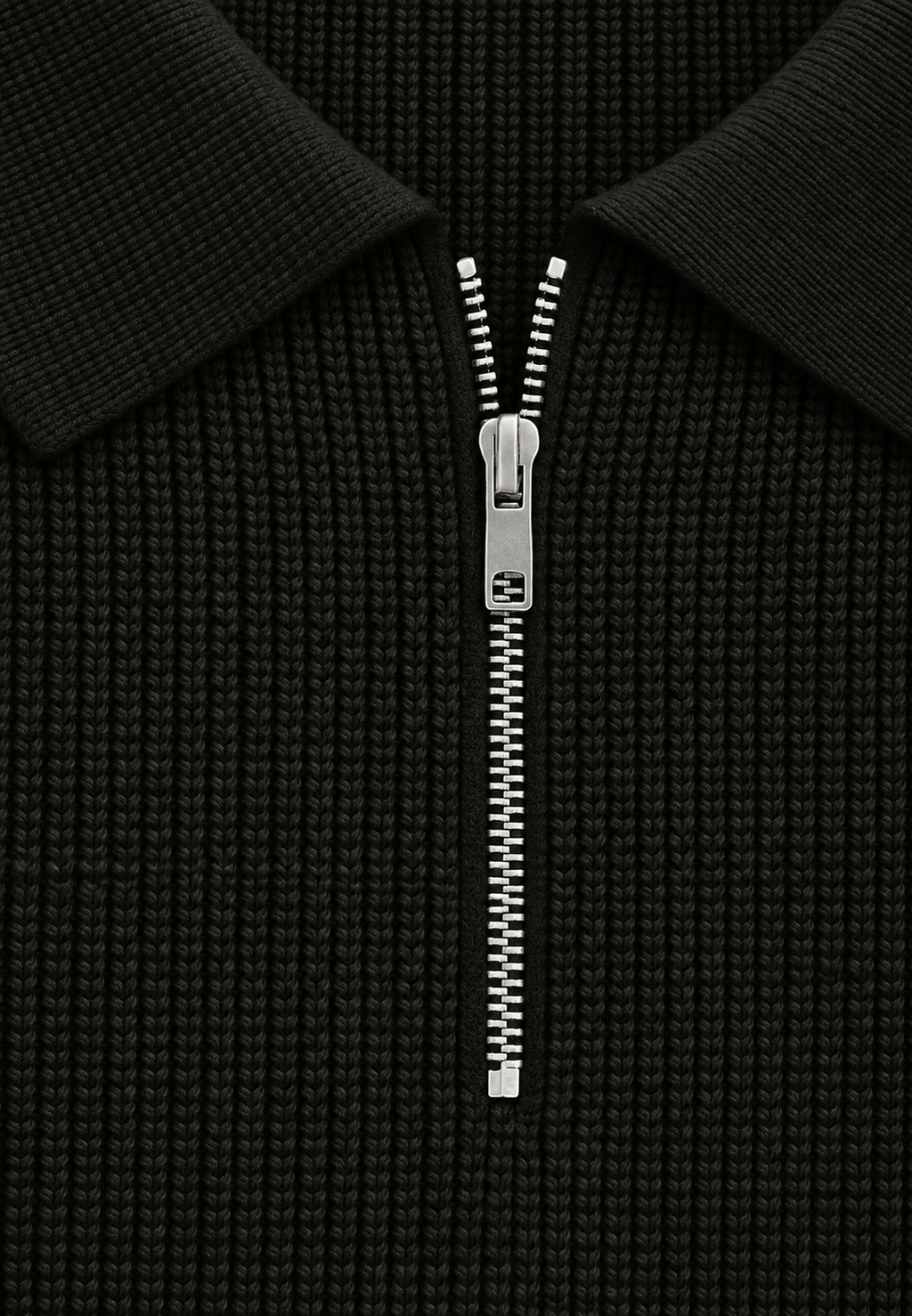 Jersey de punto con cuello polo y cremallera - Severin