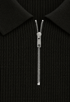 Jersey de punto con cuello polo y cremallera - Severin