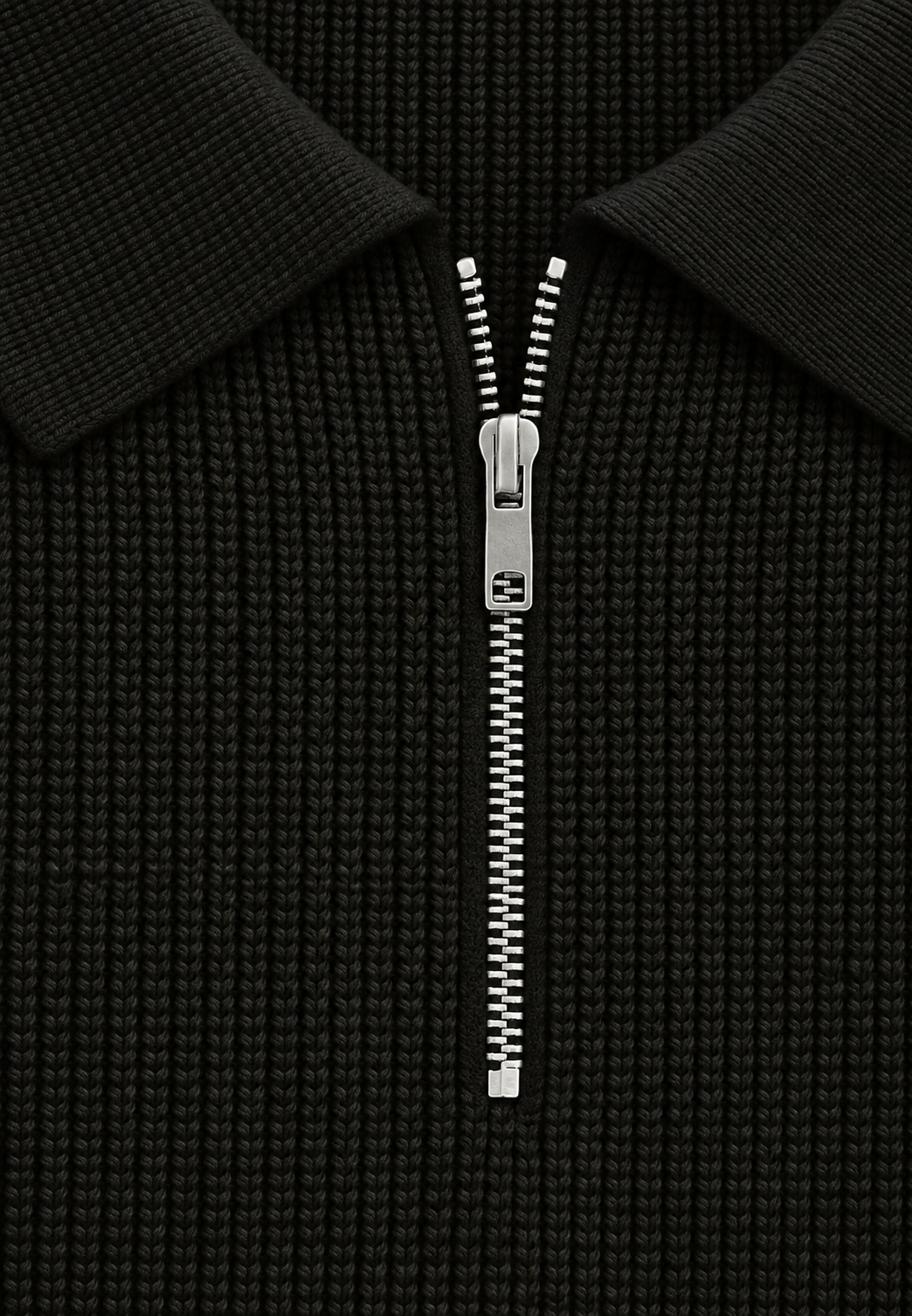 Jersey de punto con cuello polo y cremallera - Severin