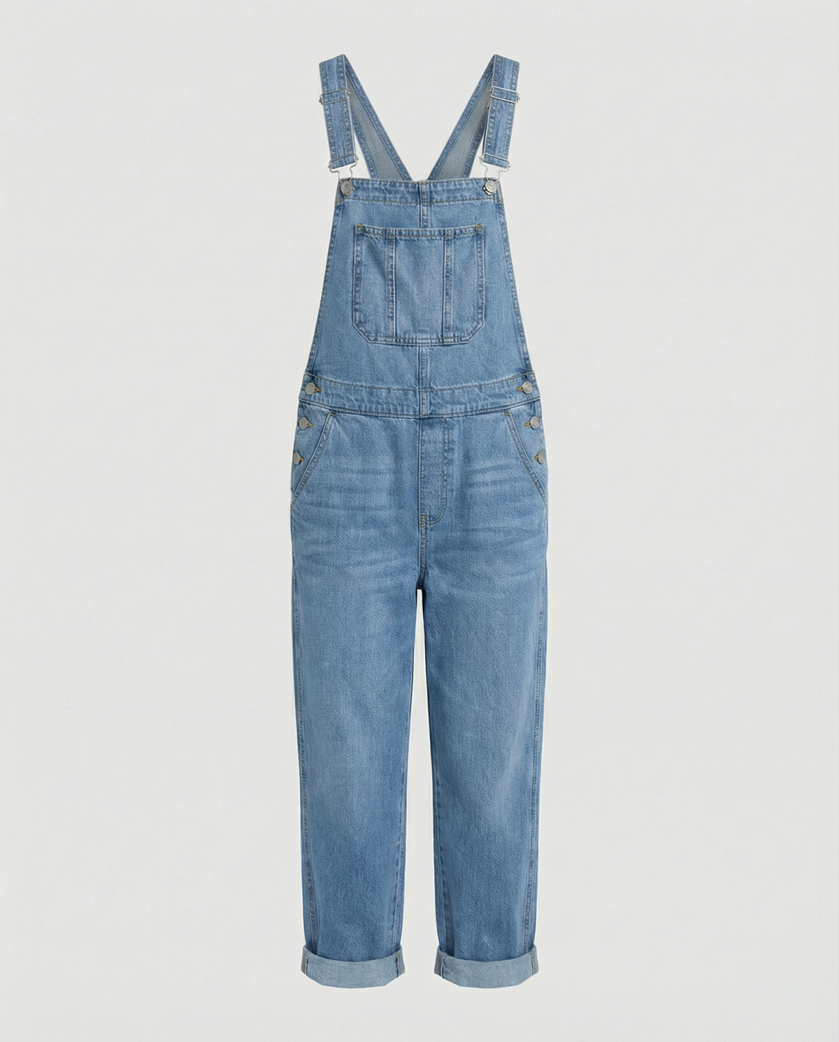 Peto vaquero oversize con bolsillos y tirantes ajustables para mujer - Valmira