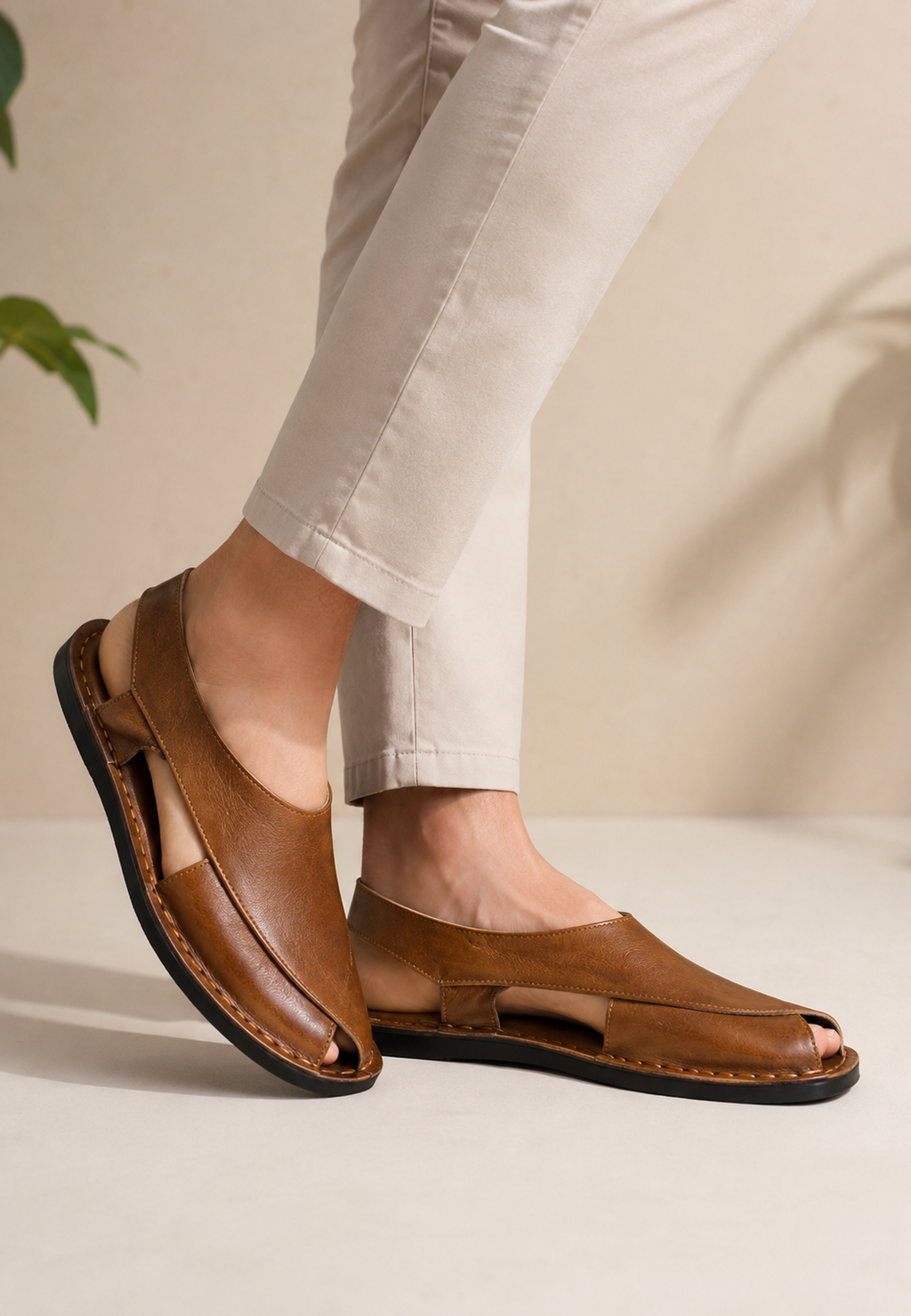 Sandalias hombre cerradas empeine cruzado - Andi