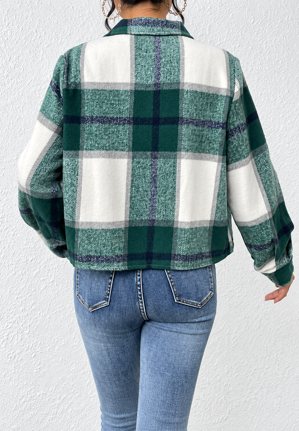 Chaqueta de cuadros con bolsillos - Nadorine