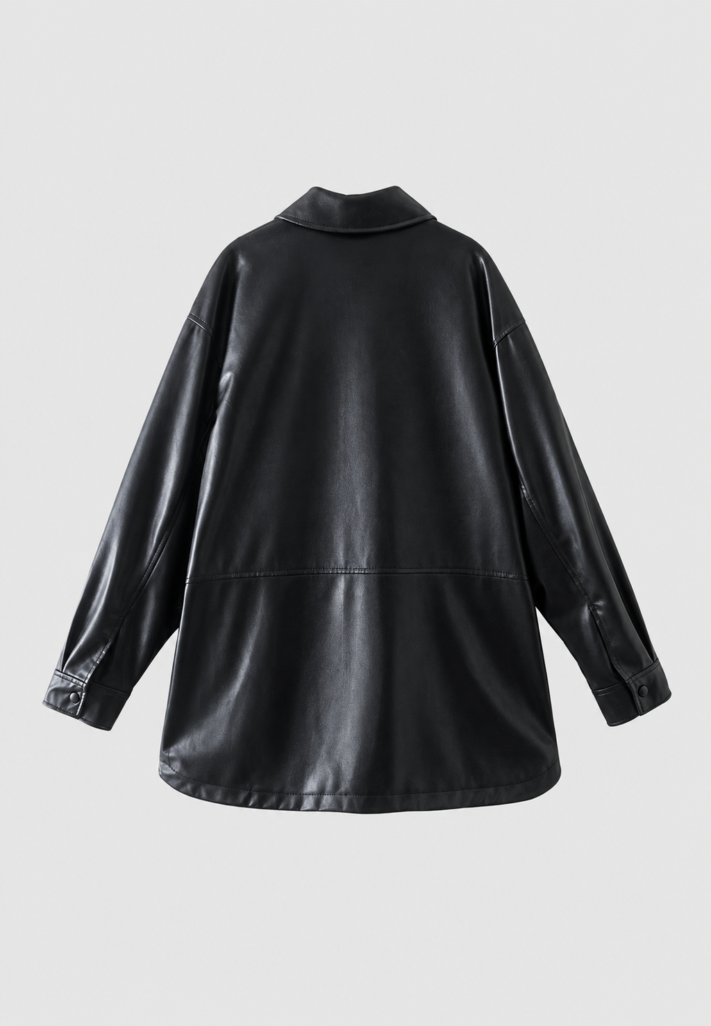 Chaqueta oversize efecto piel con bolsillos - Thaïs