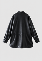 Chaqueta oversize efecto piel con bolsillos - Thaïs