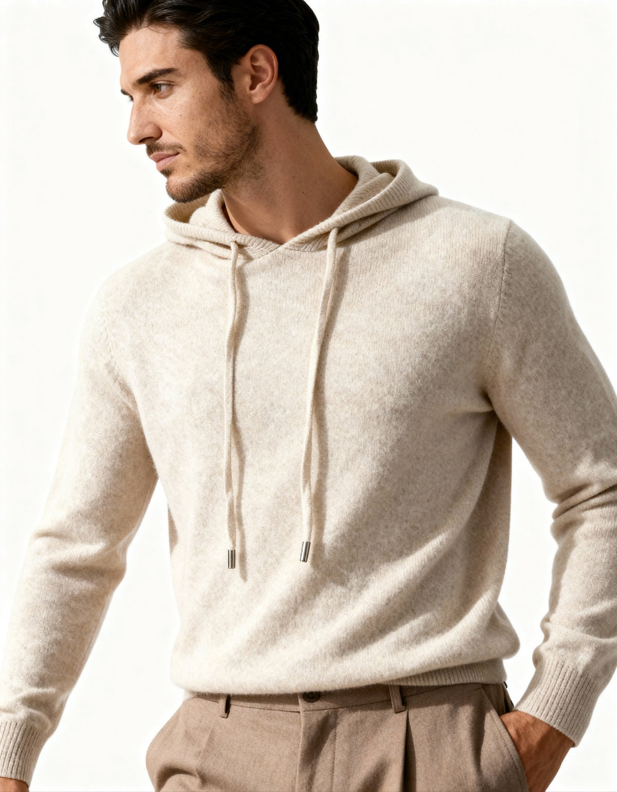 Sudadera de punto hombre capucha ajustable - Sébastien
