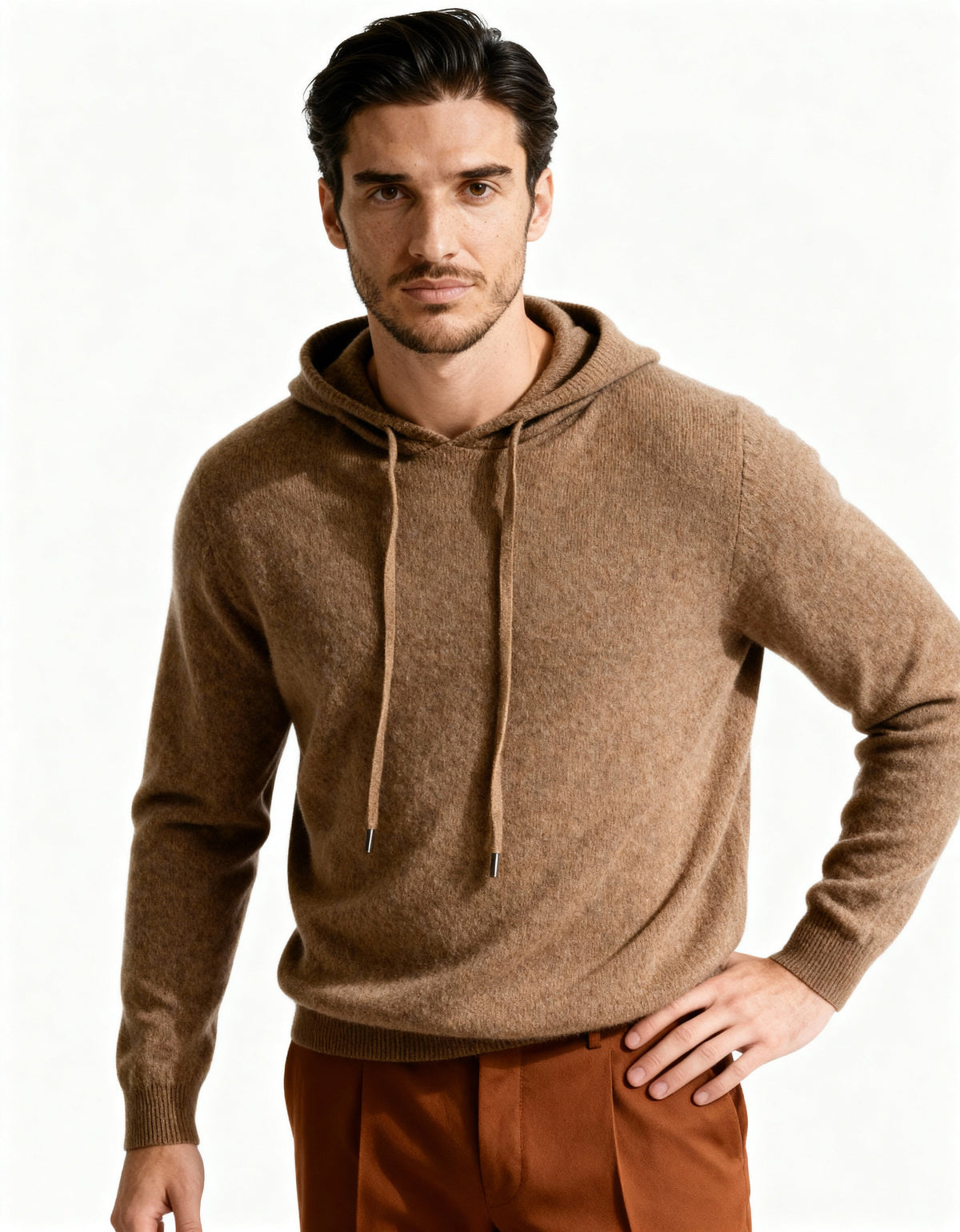 Sudadera de punto hombre capucha ajustable - Sébastien