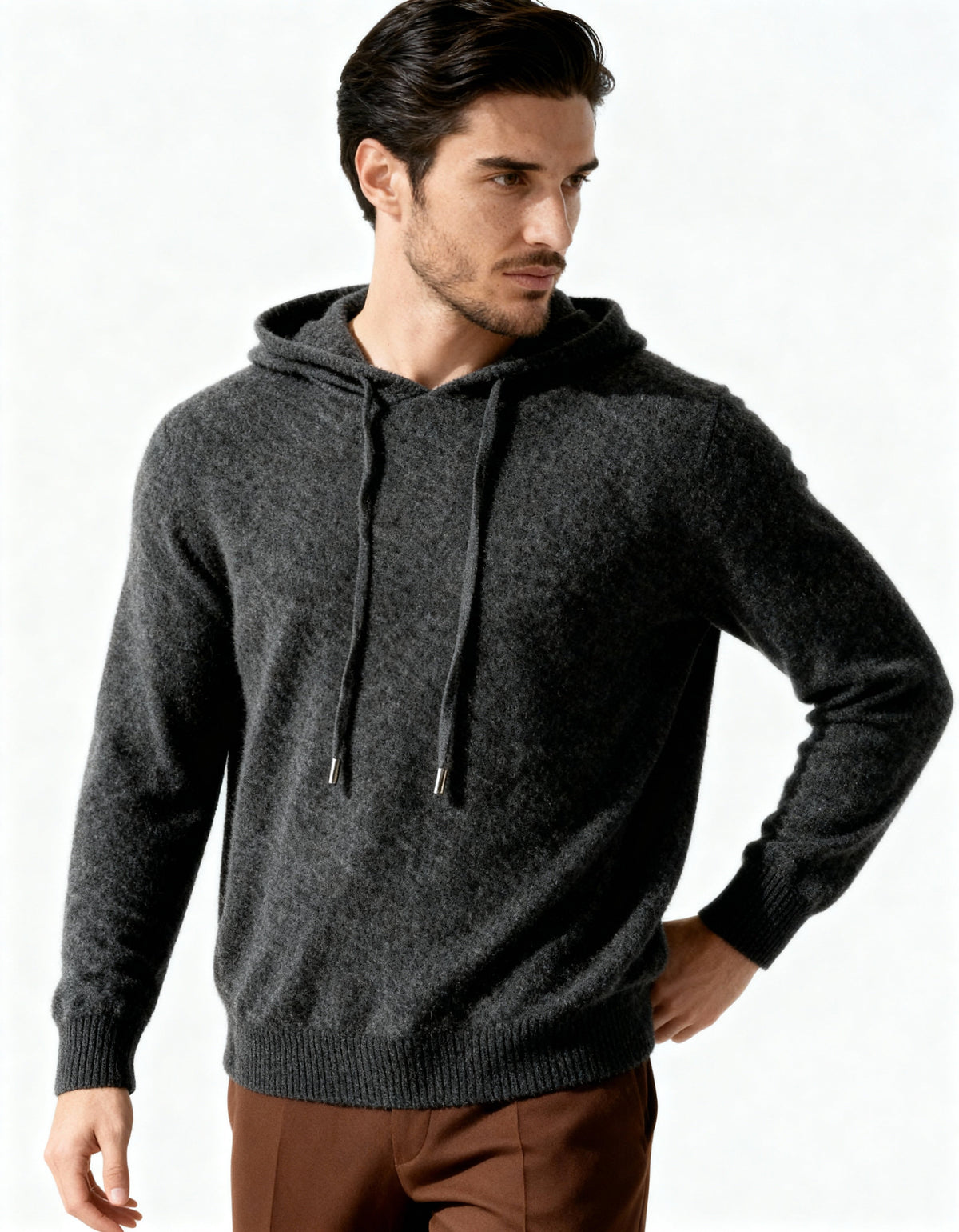 Sudadera de punto hombre capucha ajustable - Sébastien