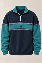 Sudadera hombre media cremallera estampado geométrico - Tavish
