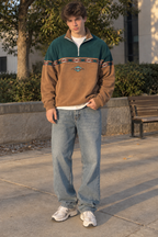 Sudadera hombre media cremallera estampado geométrico - Tavish