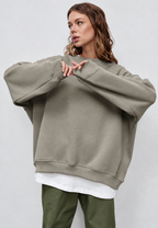 Sudadera oversize mujer cuello redondo hombros caídos - Dagny