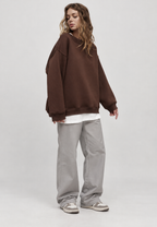 Sudadera oversize mujer cuello redondo hombros caídos - Dagny