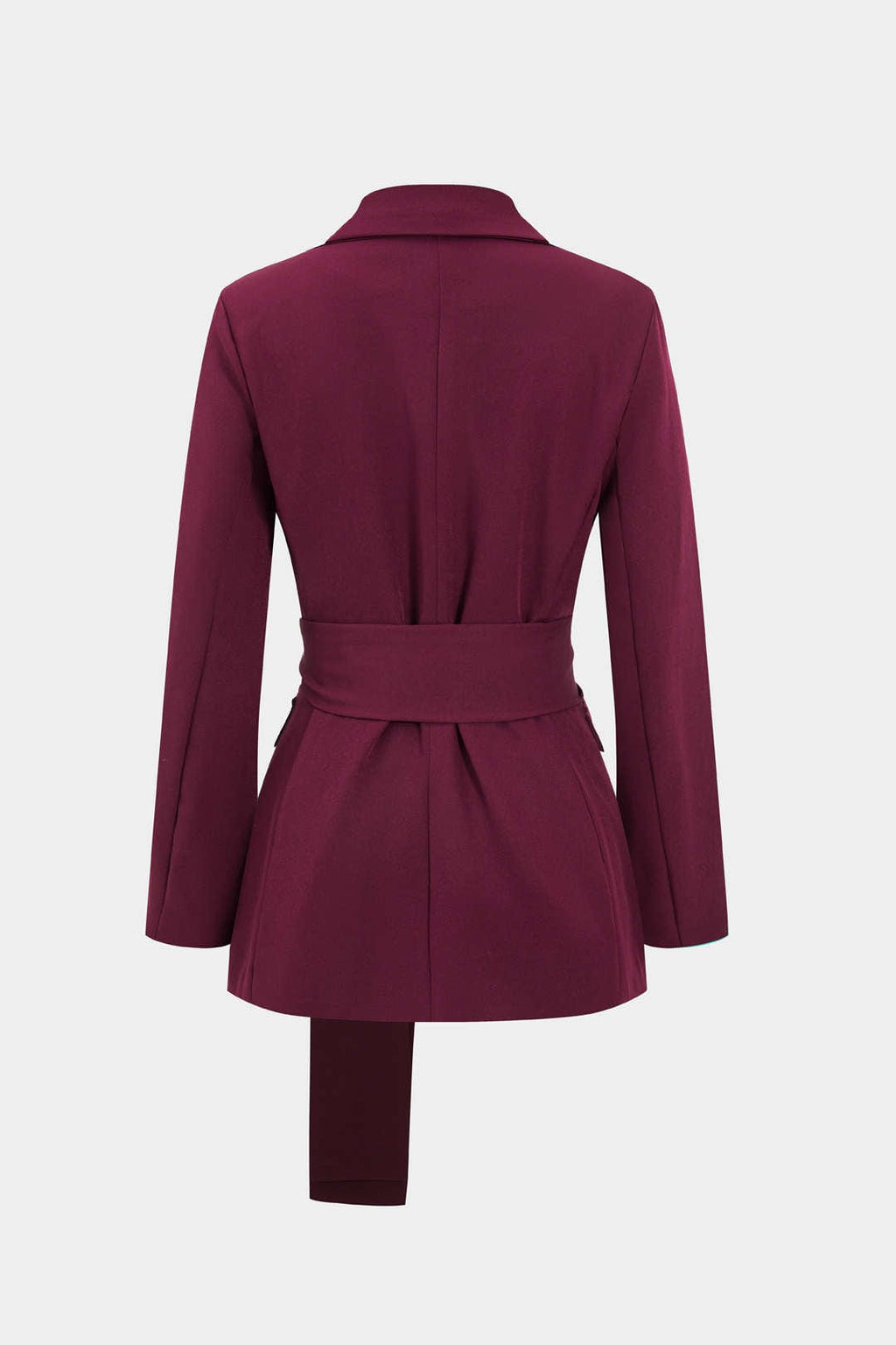 Traje mujer dos piezas blazer con cinturón y pantalón recto - Camilla