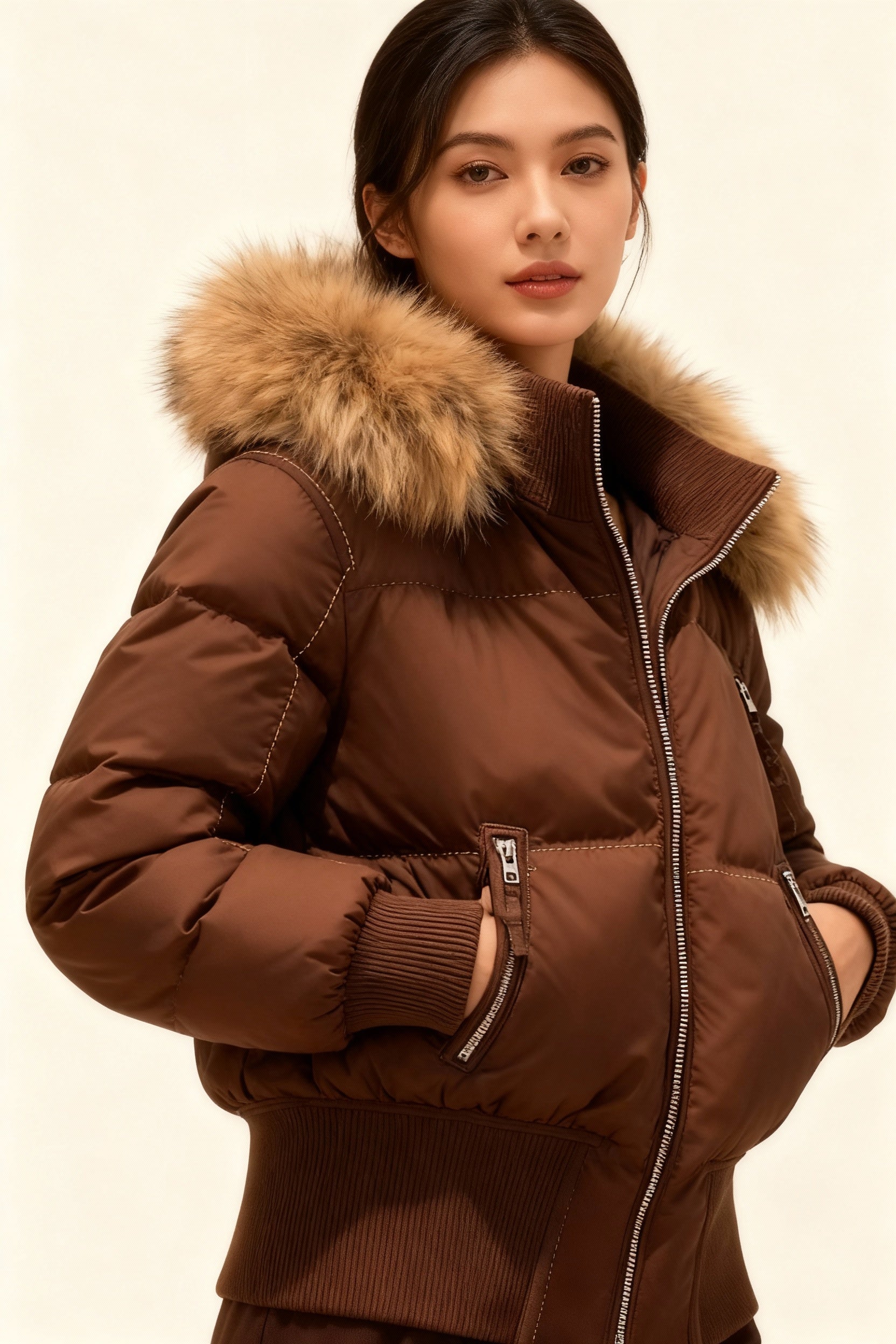 Chaqueta acolchada para mujer de silueta corta - Ragnel