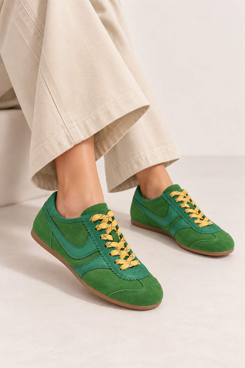 Zapatillas mujer barefoot retro paneles combinados - Alinda