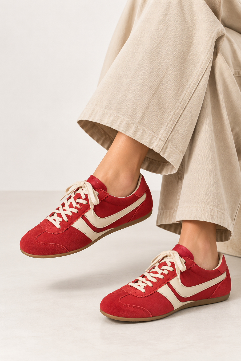 Zapatillas mujer barefoot retro paneles combinados - Alinda